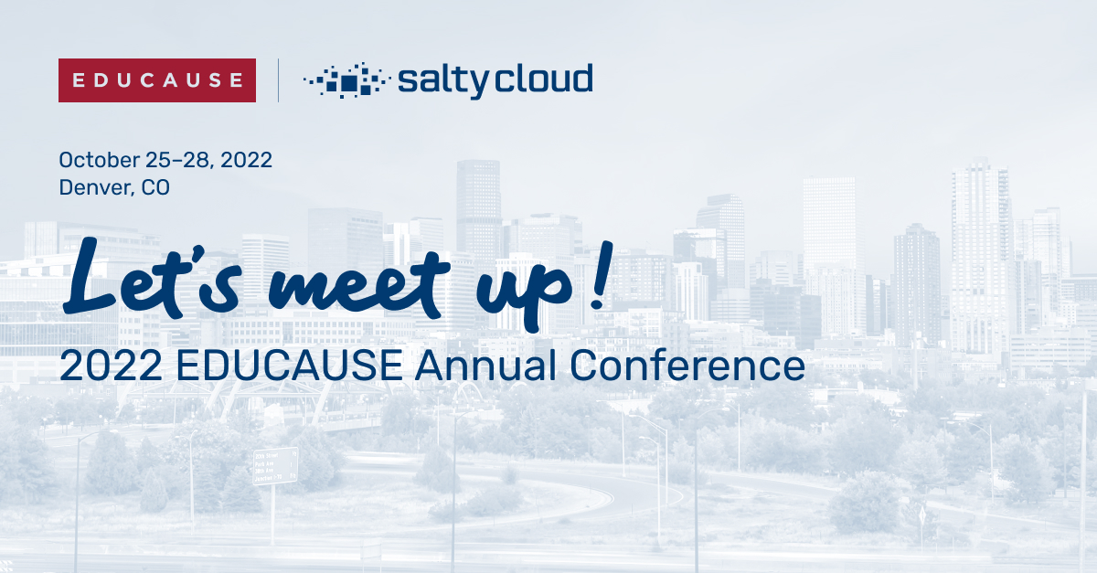 Where are all the infosec pros at #EDU22? SaltyCloud isn't exhibiting but our team is still attending and is excited about a jam-packed day with the community. Let's meet up!