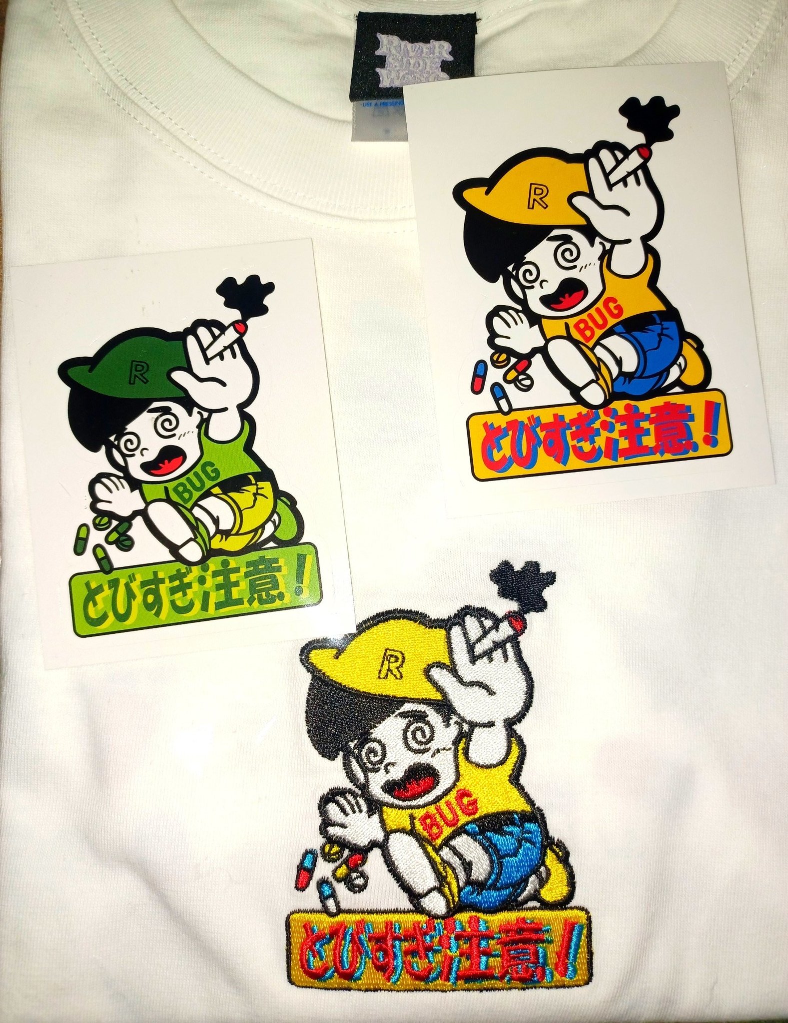 リバーサイドワン　BUG君とびすぎ注意!LONG TEE リバーサイドワン BUG君とびすぎ注意!LONG TEE