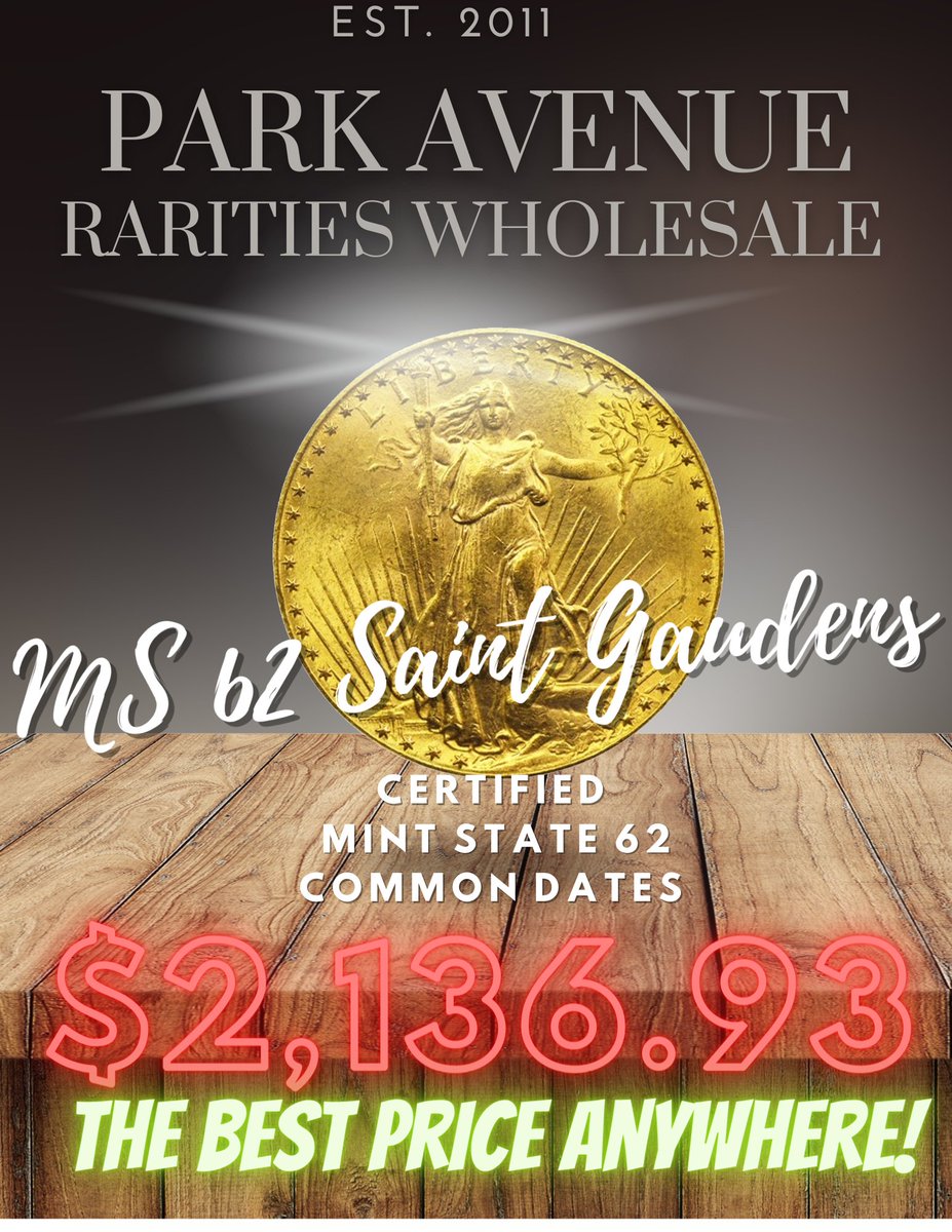 We've been posting this deal for about a week now and it is still the best deal that can be found on #saintgaudens in the #coin world. #gold will never be worth zero. As a wise man once said #gold and #silver is gods money.