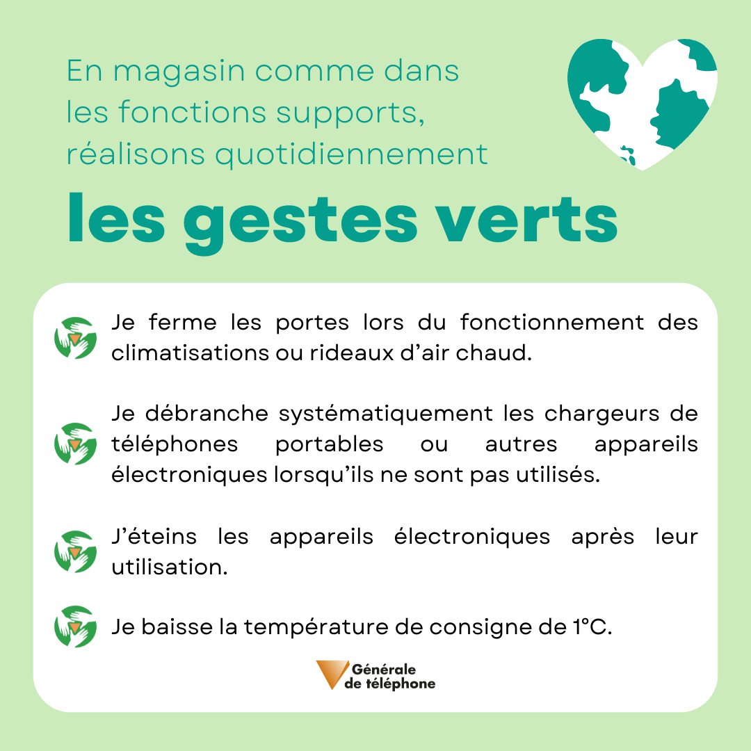 OrangeStoreOff's tweet photo. [EntrepriseResponsable] 
💡 A l’occasion de la Semaine Européenne de l’énergie durable, réaffirmons notre engagement sur le sujet de l’efficacité énergétique ! En magasin comme dans les fonctions supports, réalisons quotidiennement les gestes verts ! 
#JaiLaFibreEcoloGdt https://t.co/Oh1DVHO9Ze
