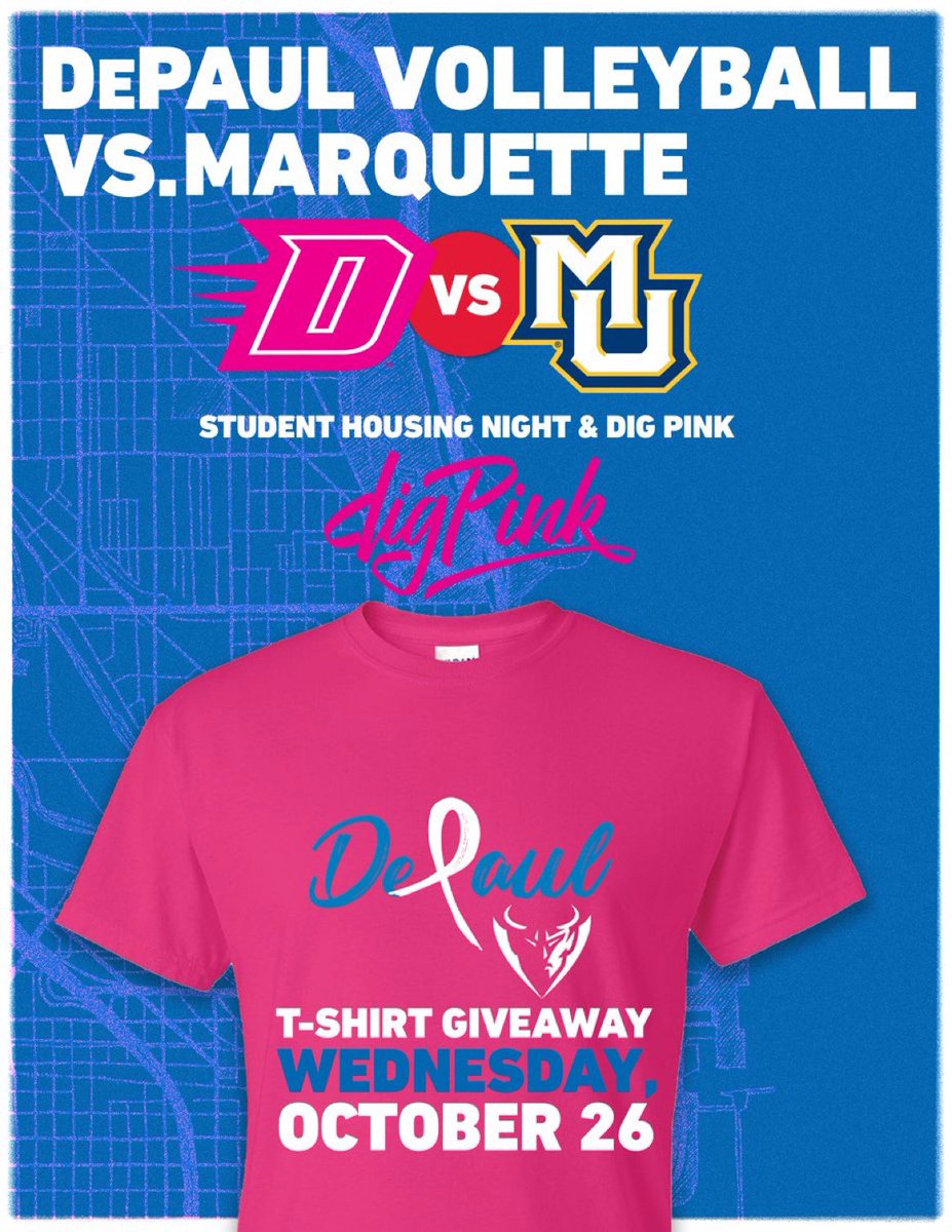 DePaulResEd's tweet image. Today is the day! Let’s go Pink and go to the game!! @DePaulVball #depaulvolleyball 🏐 #depaul #depaulstudenthousing #depaulresed #depaul @DePaulHousing
