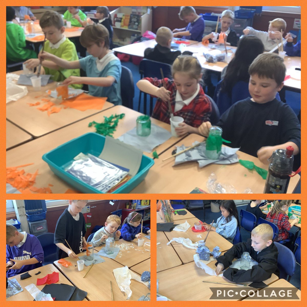 MissSloan06's tweet photo. In P4S today we have been using out creativity schools to make Halloween lanterns. https://t.co/Qn2dYTdJ9C