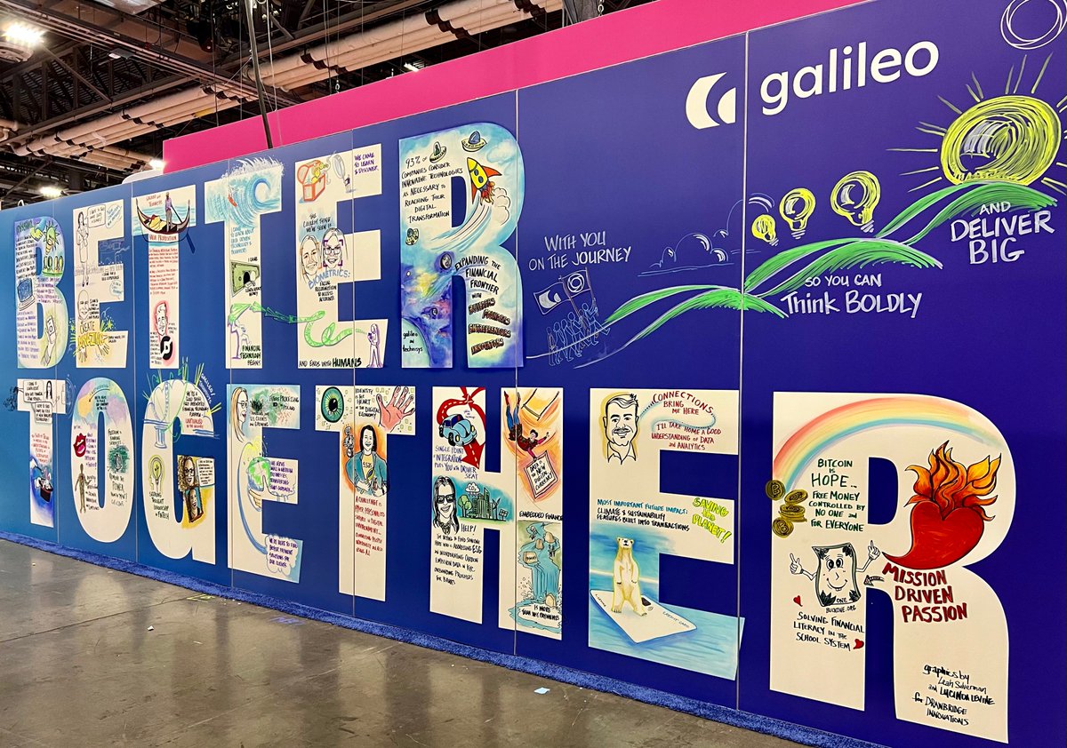 GalileoFintech's tweet photo. What brought you to @Money2020? Stop by booth No. 1437 to share your takeaway from this week's conversations on our interactive art display โ and explore how we can expand the #financialfrontier together. #fintech #payments #money2020 #money2020USA #futureofmoney https://t.co/FGjtBr6UeC