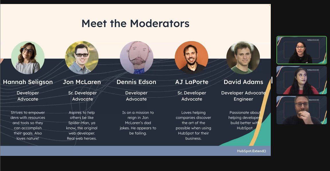 HoardingInfo's tweet image. If you were to get hands-on @HubSpotDev training this is the crew you want to get it from. Welcome to workshop day of #HubSpotExtend