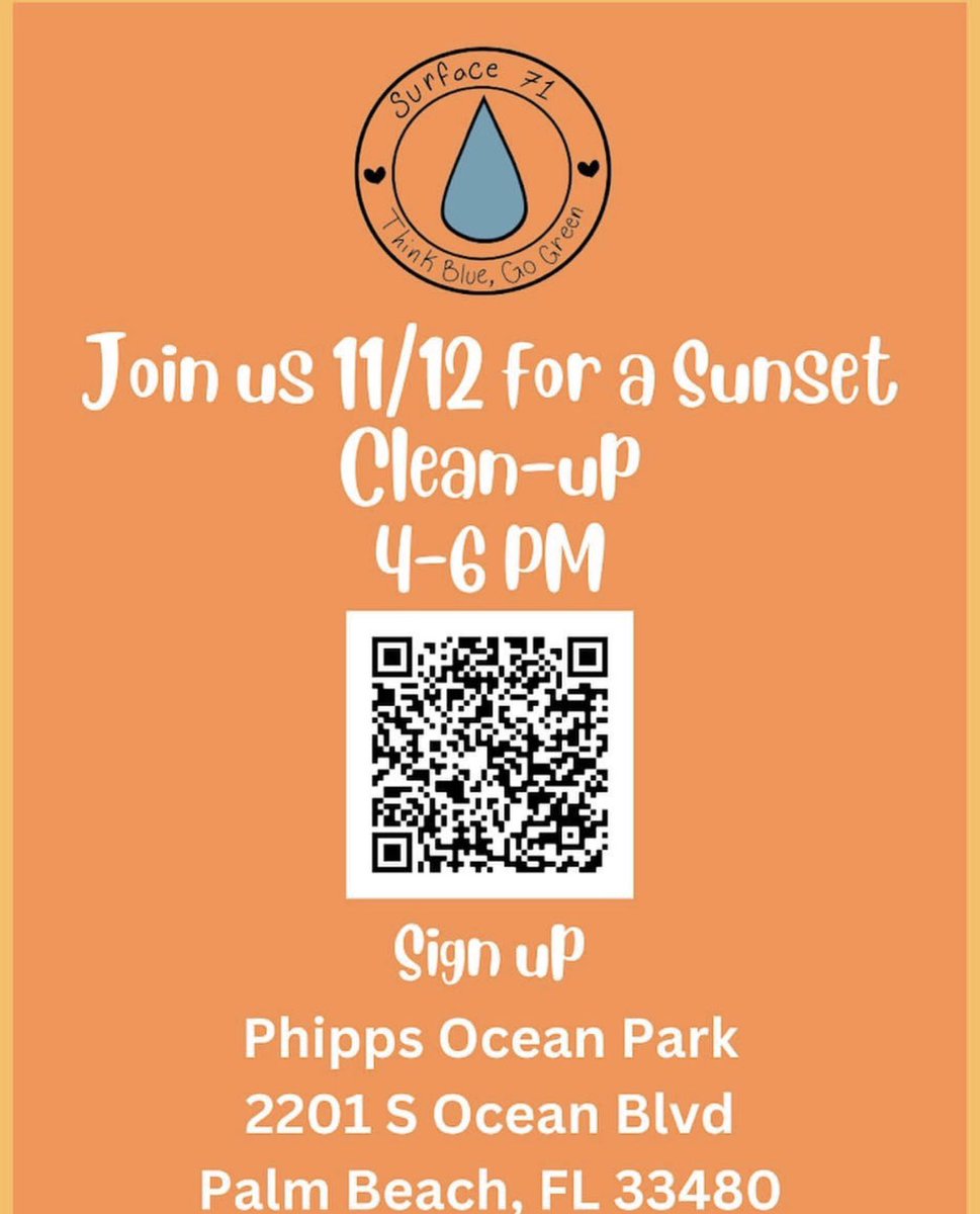 Surface71wpb's tweet photo. Our next clean up is at sunset! 11/12/22 4-6 pm @townpalmbeach @FriendsofPB_ #communityservice https://t.co/6T0E3SyYo9