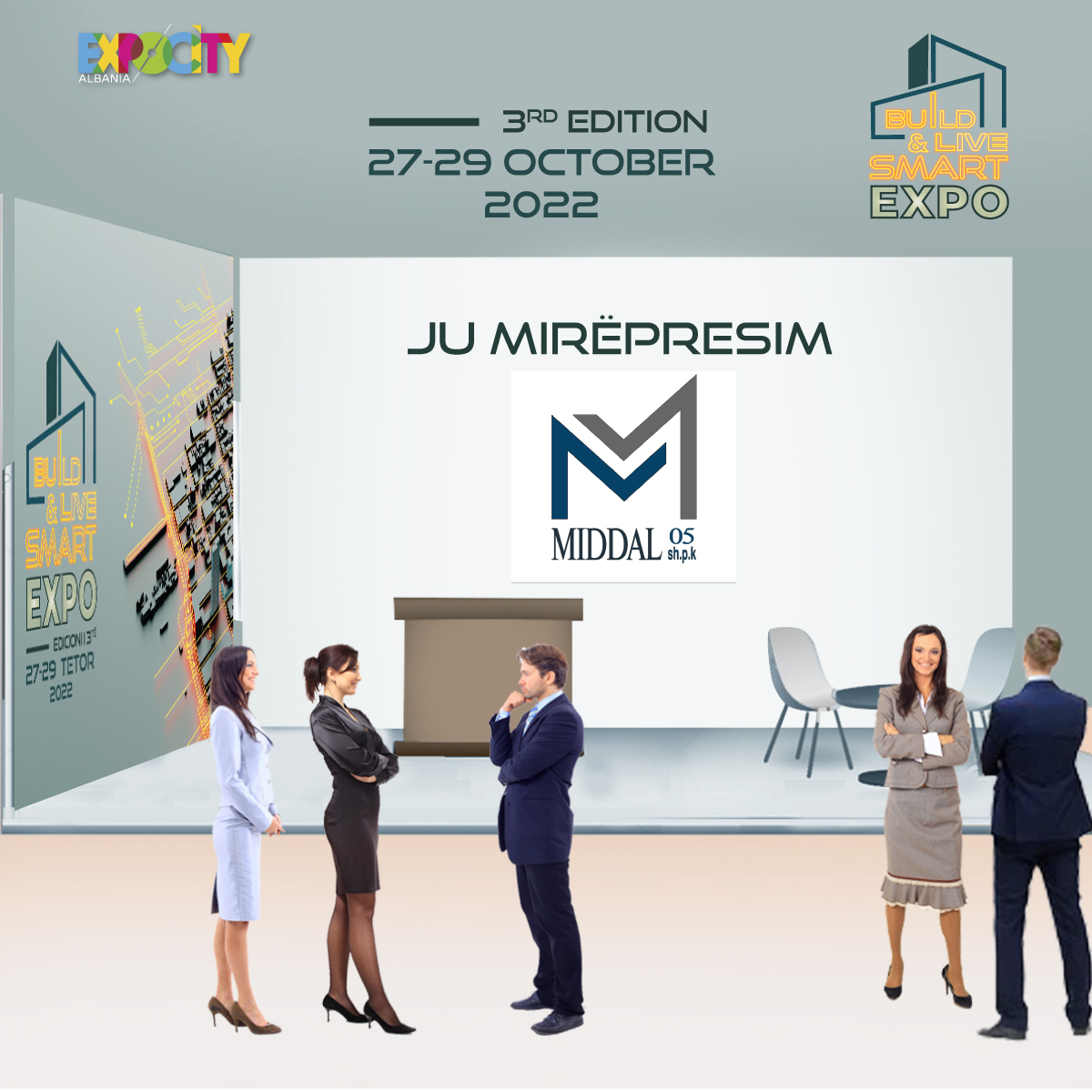ExpocityAlbania's tweet photo. Ju prezantojmë me disa nga ekspozuesit në 🏙️BUILD &amp; LIVE SMART EXPO 2022!

Ju mirëpresim në datat 27-28-29 Tetor në ExpoCity Albania.
.
.
.
.
.
#smartcity #greencity #smart #innovation #city #construction #architecture #design #building #interiordesign #renovation #engineering https://t.co/SIspO3a2P9