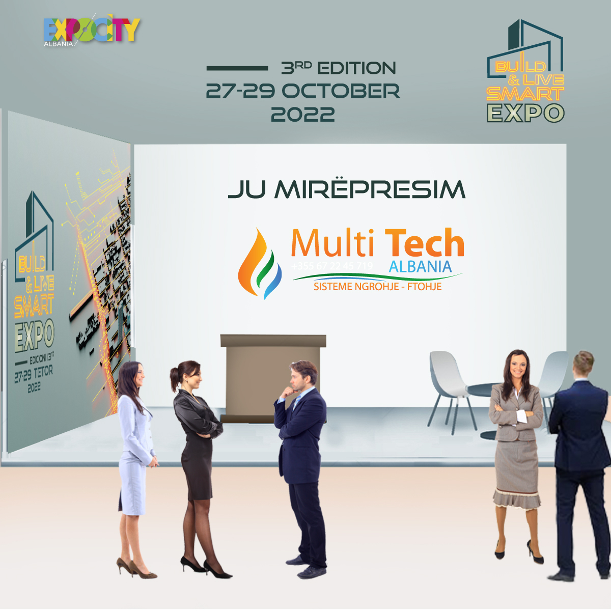 ExpocityAlbania's tweet photo. Ju prezantojmë me disa nga ekspozuesit në 🏙️BUILD &amp; LIVE SMART EXPO 2022!

Ju mirëpresim në datat 27-28-29 Tetor në ExpoCity Albania.
.
.
.
.
.
#smartcity #greencity #smart #innovation #city #construction #architecture #design #building #interiordesign #renovation #engineering https://t.co/SIspO3a2P9