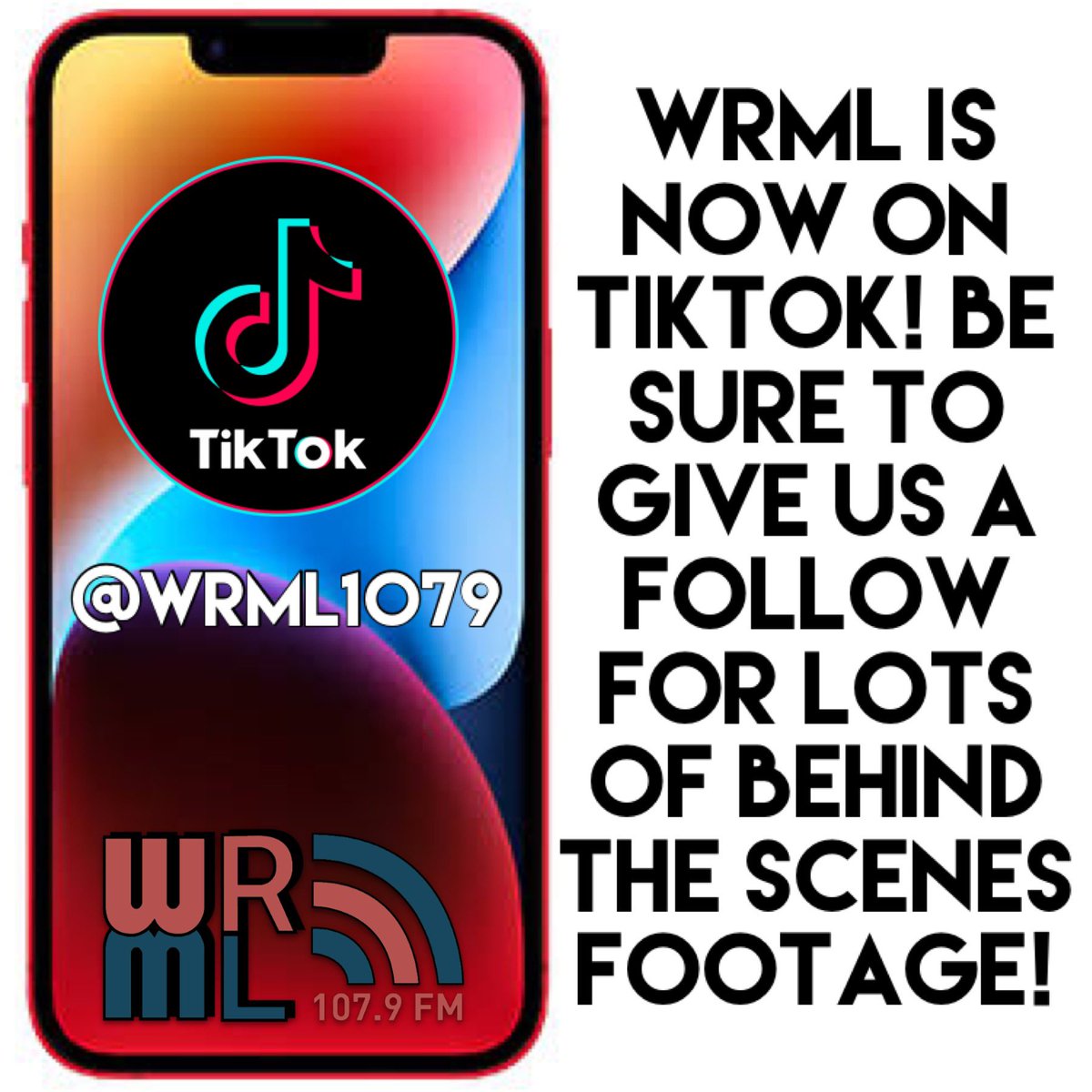 WRML1079's tweet photo. In keeping up with the times, WRML is now on TikTok! Be sure to give us a follow, and check out some cool behind the scenes footage of what goes on at a community college radio station! https://t.co/7CTuBJpfuP