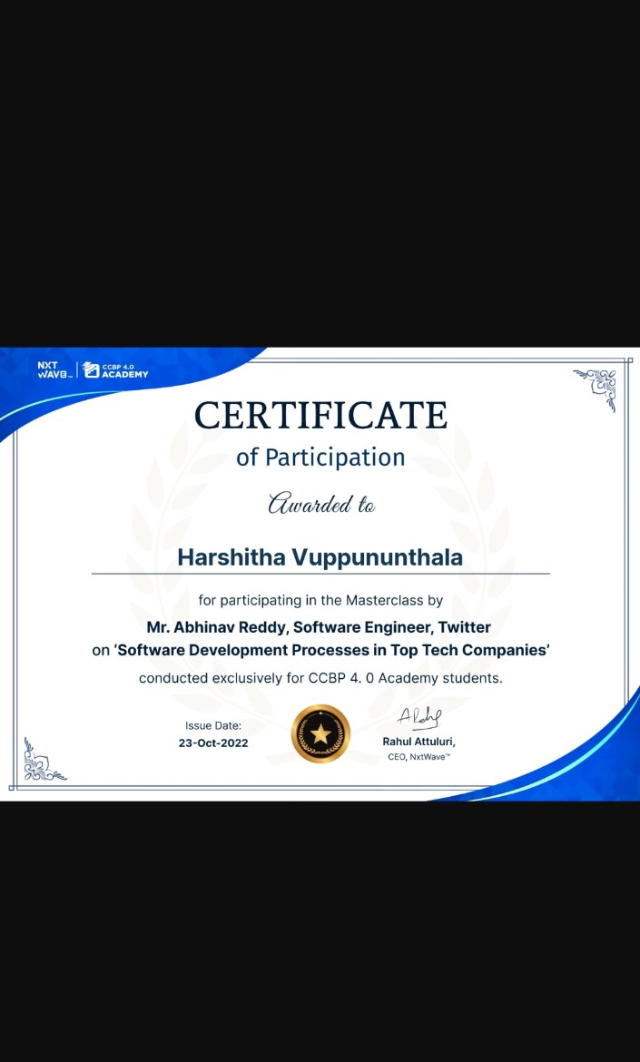 425Chary's tweet photo. Hello connection ,
I have received certificate of participation in the podcast by Mr.Abhinav Reddy sir. https://t.co/DVHgtXte9b