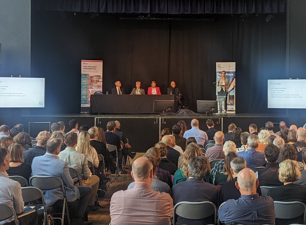 ProAirSystems's tweet photo. David McHugh is attending the #UKPHC22 #Passivhaus conference @execornexchange in #Exeter and hearing about the pioneering activities of @ExeterCouncil, a fantastic journey towards more #energyefficient #betterbuildings 👏
@ExeCityliving @EmmaOsmun @PassivhausTrust #ClimateAction https://t.co/jD0z2My0GJ