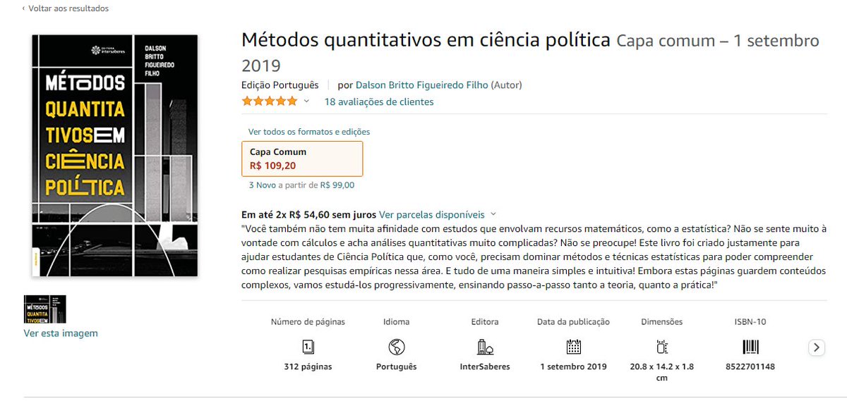DalsonFigueired's tweet image. Pessoal, vou sortear 2 livros de "Métodos Quantitativos em Ciência Política" para quem repassar essa mensagem adiante.
amazon.com.br/M%C3%A9todos-q…