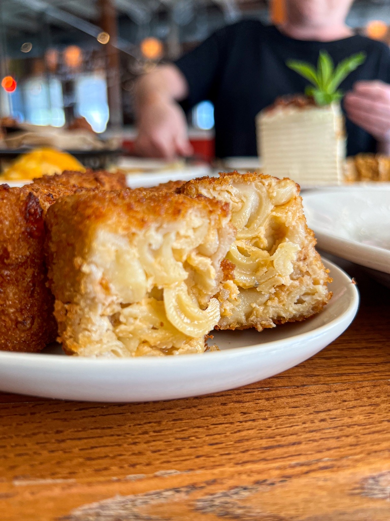 It's what's on the inside that counts 🧀

Fried Mac n' Cheese with BBQ ranch won't let you down!