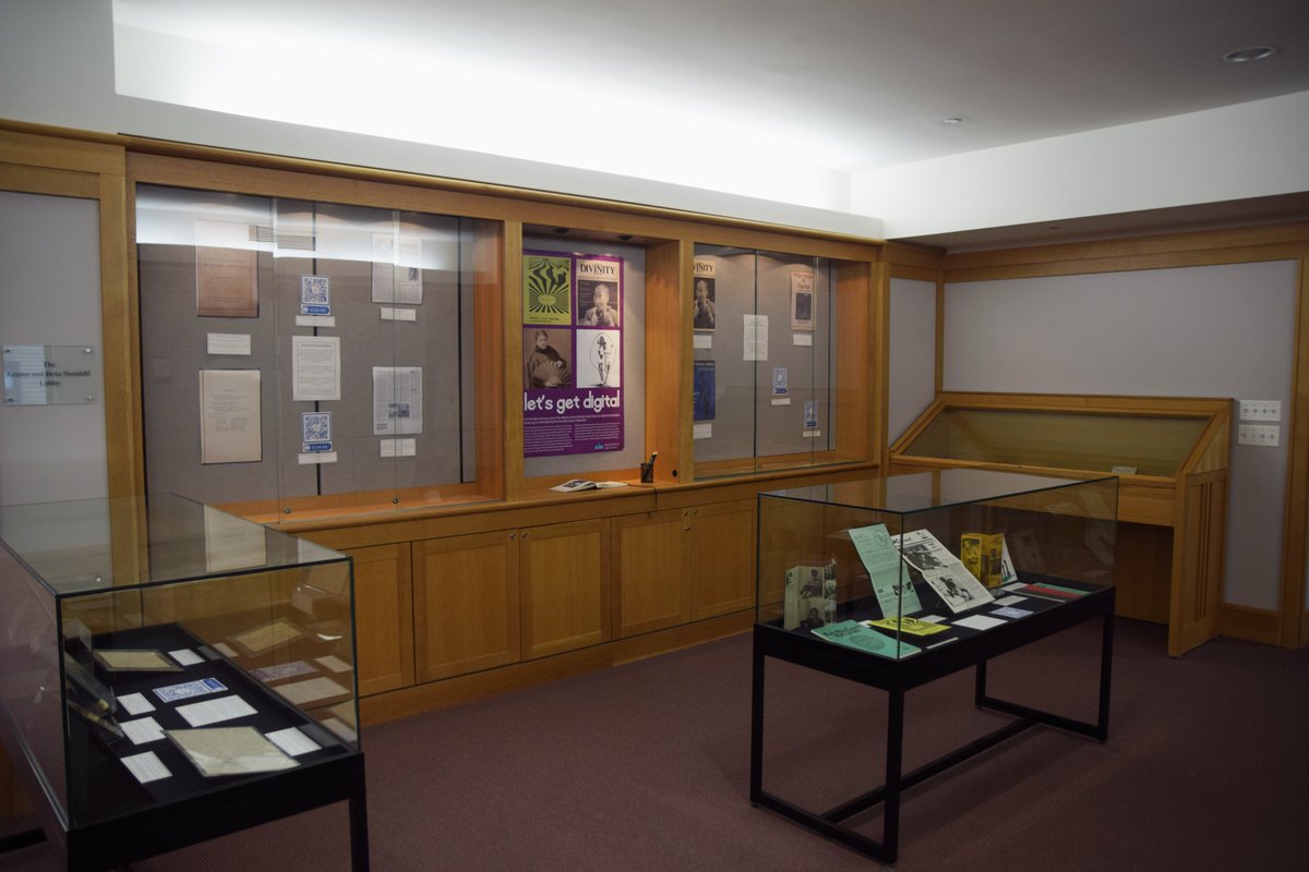 hdslibrary's tweet photo. Hey HDS Students, Let's Get Digital! Come by the second floor of the HDS Library to see our new exhibit that promotes the Library's digitization efforts. #Exhibit #ArchivalMaterial #Digitization @HarvardDivinity https://t.co/CZeBXwqGUa