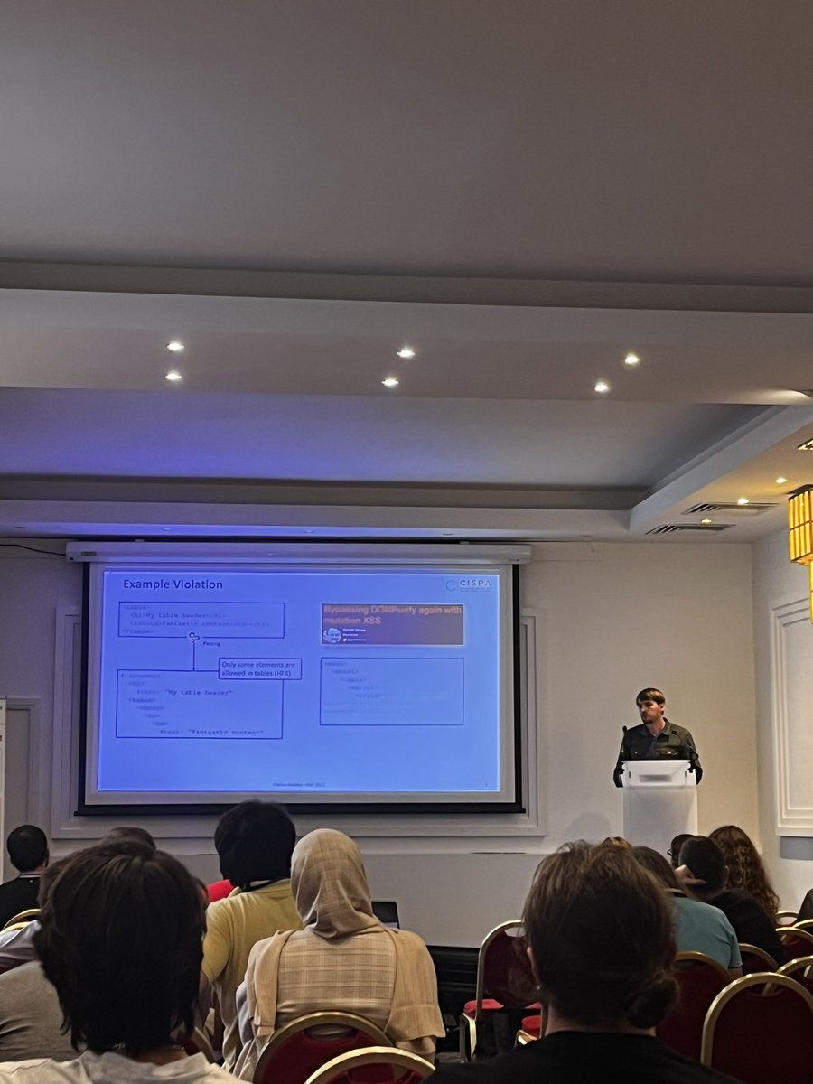 ACMIMC2022's tweet image. Happening right now: Florian Hantke presents research on HTML violations and how to find them #IMC2022
