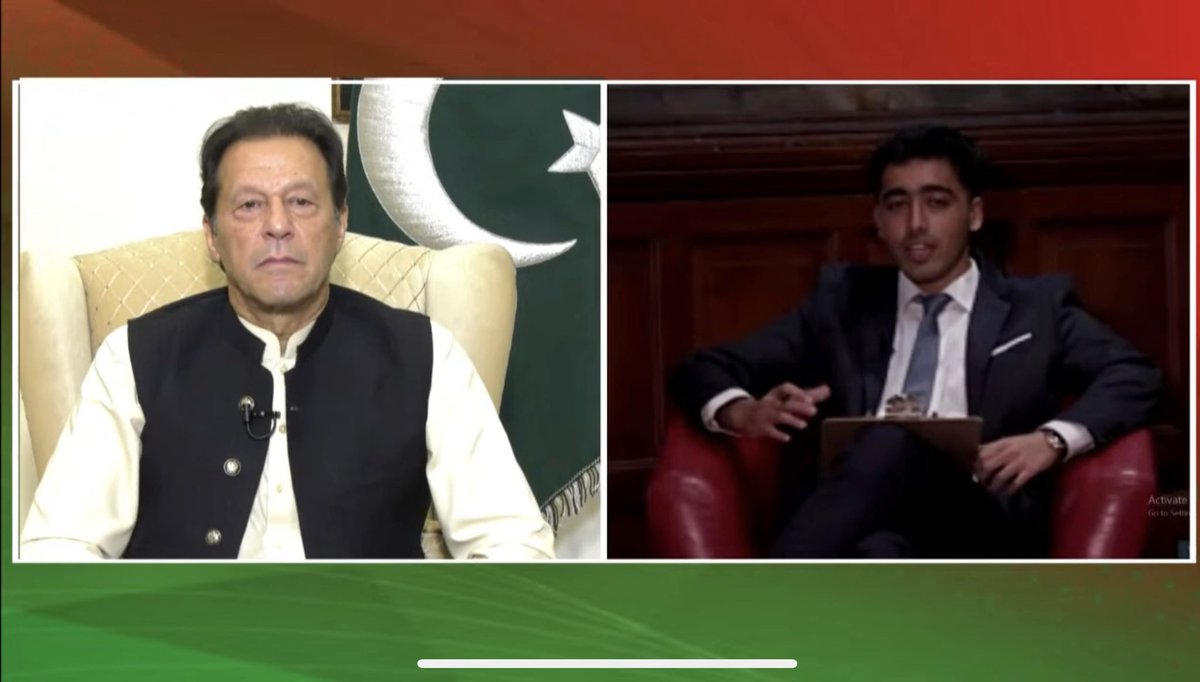 Ahmadnawazaps's tweet photo. It was a great pleasure hosting @ImranKhanPTI at the Oxford Union yesterday!
In light of the tragic death of Arshad Sharif it was a necessary discussion on ‘Press Freedom’ in Pakistan. 
We further discussed the future of Pak amid economic crisis, democratic deficit &amp; meritocracy! https://t.co/ftvR4CR9SC