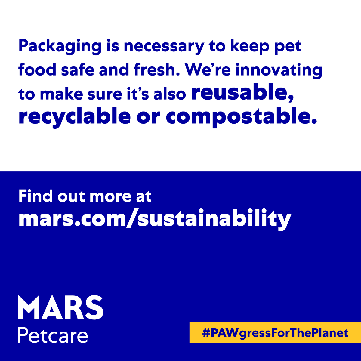 MarsPetcareUS's tweet photo. Packages of @PedigreeUS DENTASTIX™ treats used to come in a sealable pouch inside an outer box. By adding graphics to the pouch, we could eliminate the box and save 1.7 million pounds of paperboard each year. 🧵 1/4