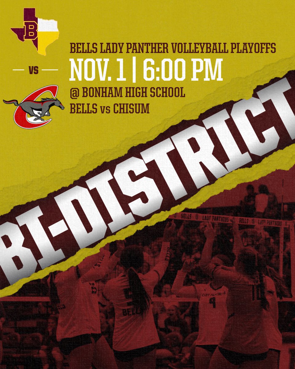 🏐 Mark your calendars! See you in Bonham on Tuesday #TOGETHER