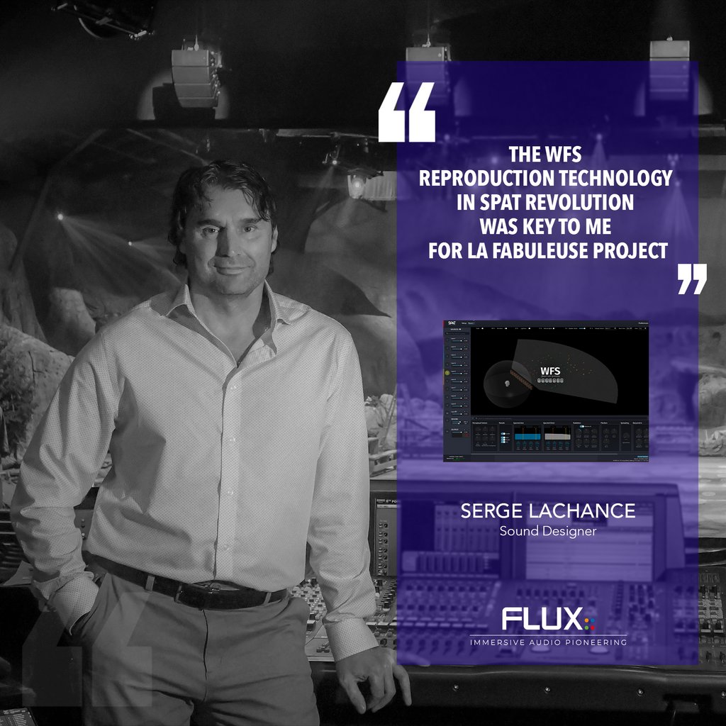 FluxImmersive's tweet photo. "The WFS reproduction technology in #SpatRevolution was key to me for La Fabuleuse Project" - SERGE LACHANCE -
Learn More about SPAT Revolution and the WFS Technology at:
🎛 https://t.co/MpEftivBoQ
#wavefieldsynthesis #spatialaudio #immersiveaudio #3daudio #objectbased #mixing https://t.co/pCq7TYBQCp