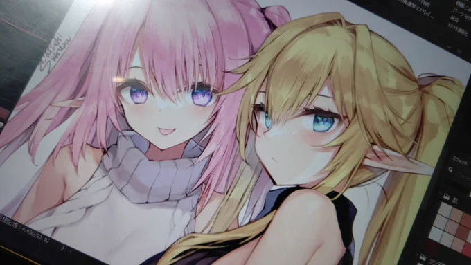 やっとキャラの修正終わった丸。しんどかったし、クレアちゃんのピンク髪の色はあんまり納得いっとらん後で環境効果入れて何とかなることを祈る… 
