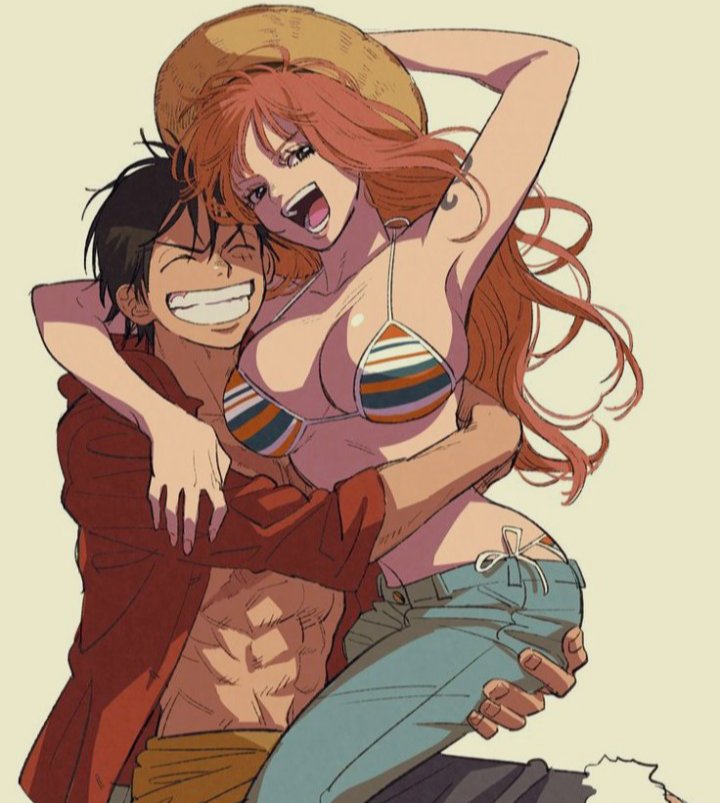 X 上的daily lunami 👒🍊：「just luffy taking care of nami when she