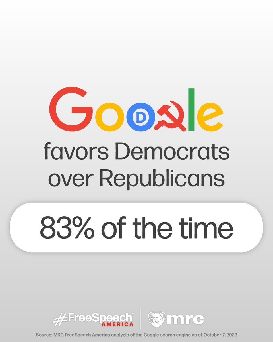 Google is manipulating search results to bury Senate Republican candidates’ campaign websites before the 2022 midterm elections. Read more: newsbusters.org/blogs/free-spe…