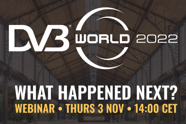 Talk is cheap. Actions speak louder than words. It's important to walk the talk. 🤷‍♂️ There was a LOT of discussion at our first #unconference but did anything concrete come out of all that talk? (Spoiler alert: Yes!!!) Find out next week at this webinar. dvb.org/news/dvb-world…