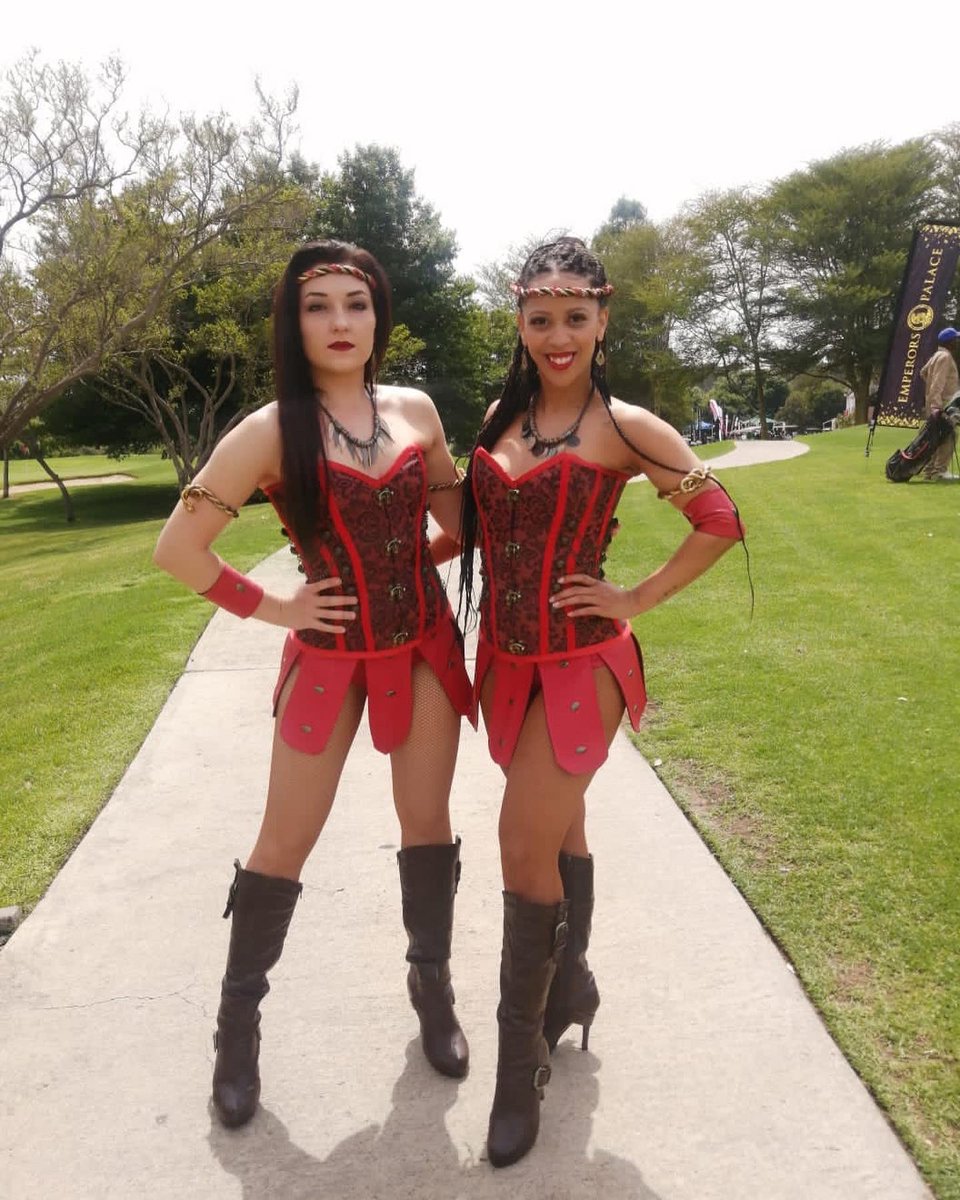 EmperorsPalace's tweet photo. The #ThePalaceOfDreams gladiators are out in support of @journeysys at the @CountryClubJHB  - Woodmead in support of Breast Cancer Awareness fundraiser.
#breastcancerawareness #fundraiser https://t.co/F0wyl8uuFc