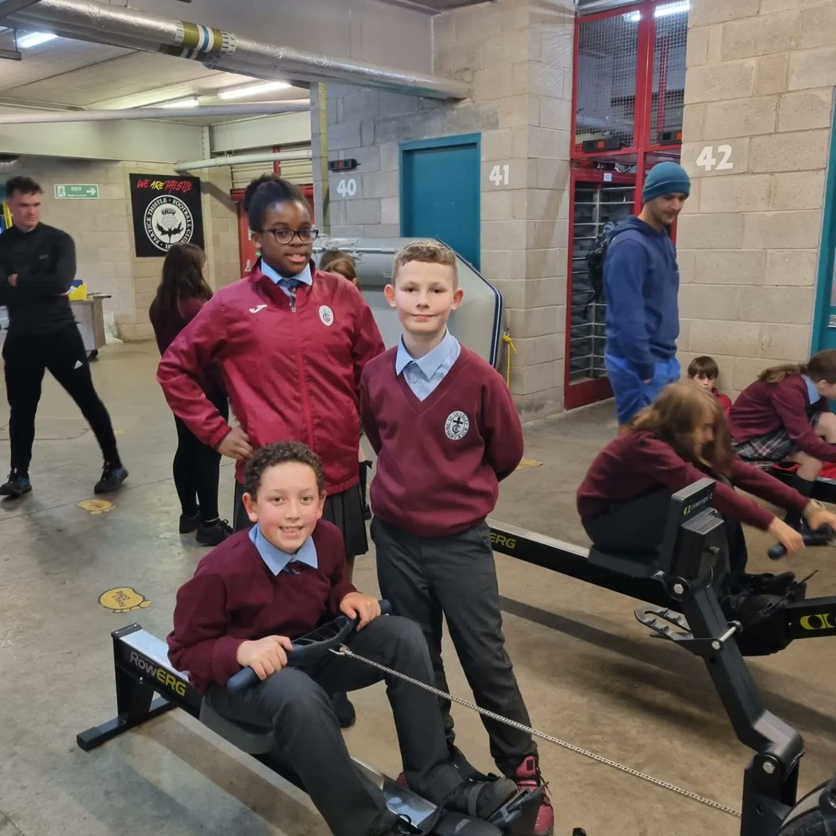 TheFirhillYP's tweet photo. Fantastic first session with @StCharlesGla for their 6-week Let's Row programme!
Get in touch to organise your Let's Row with us today!
#letsrow #rowing #activeschools #indoorrowing #CommunitySportsHub #firhillyouthproject #commuityoutreach @ScottishRowing @glasgowlife https://t.co/b0bd014e7W
