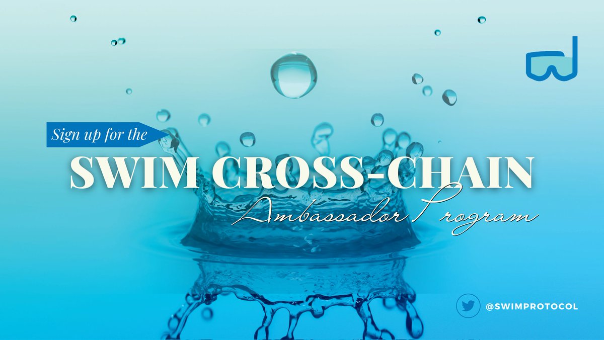 simplywizking's tweet image. 💧 Here we go @SwimProtocol is seeking to foster a community-driven approach to its project and in this regard launching #SwimCrossChain Ambassador program!
Don't fret even if you don't know how to swim 😁 💦
By following the basic steps below, you can be eligible
#Thread 🧵
