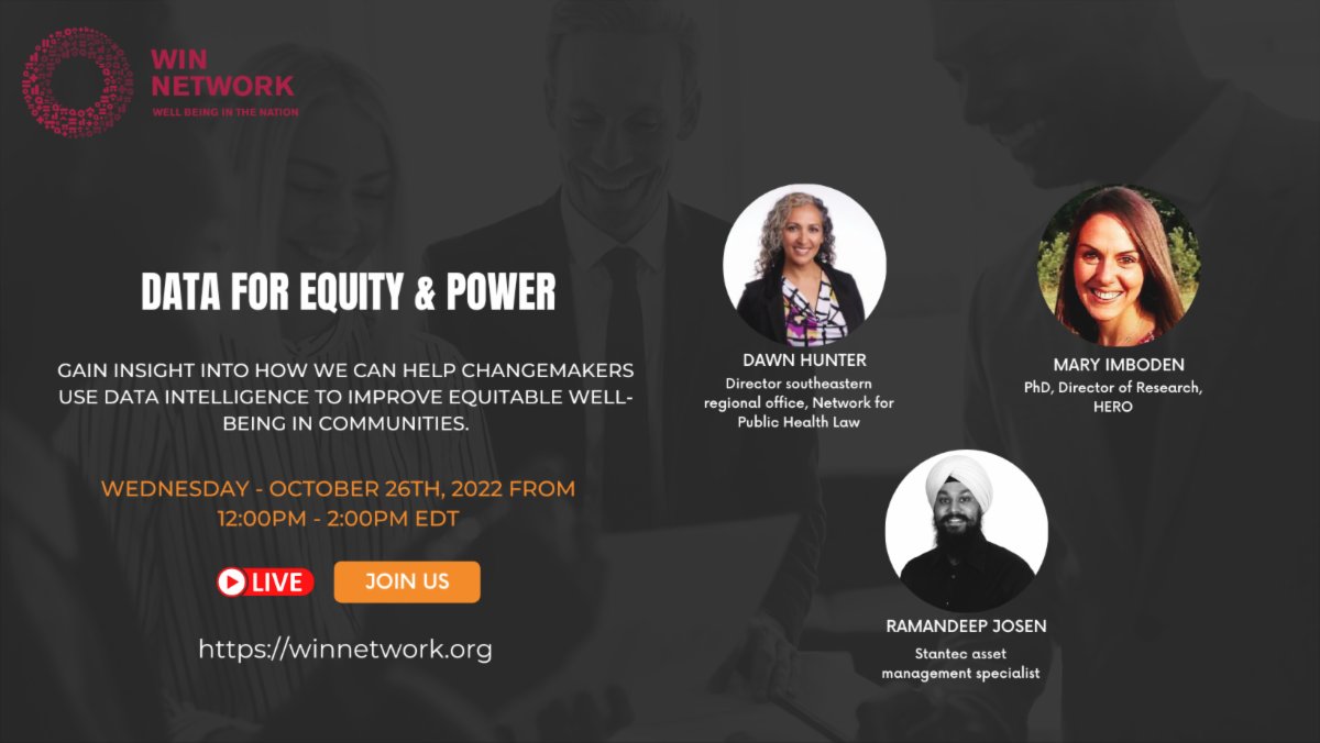 WEintheWorldOrg's tweet image. Join us today at 12:00 PM EDT as we discuss how changemakers are using data and measurement in creative ways to shift the system so that all people and places can thrive.

Register here: bit.ly/3SSkwlk 

#WINNetwork #WIN4Equity