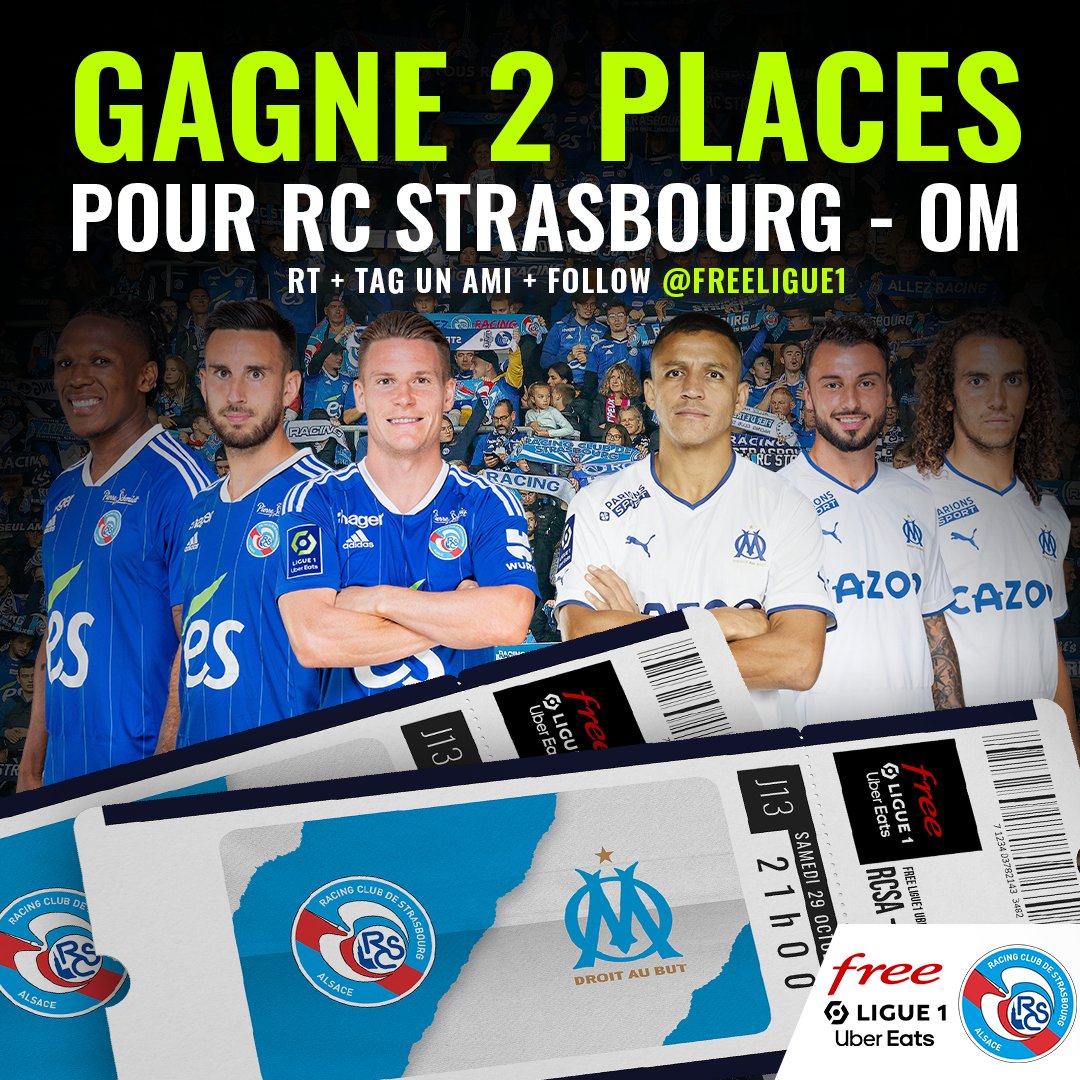 FreeFoot's tweet photo. [ #JeuConcours 🎁] Le @RCSA reçoit l'#OM samedi et comme d'habitude, l'ambiance promet d'être bouillante à la Meinau ! Tu n'as pas encore tes billets ? On en a deux pour toi 🔥

Pour participer :
👉 RT + follow @FreeLigue1
👉 Tag un ami fan du Racing

#RCSAOM #RCSA #Strasbourg https://t.co/BaFDMRDA1t