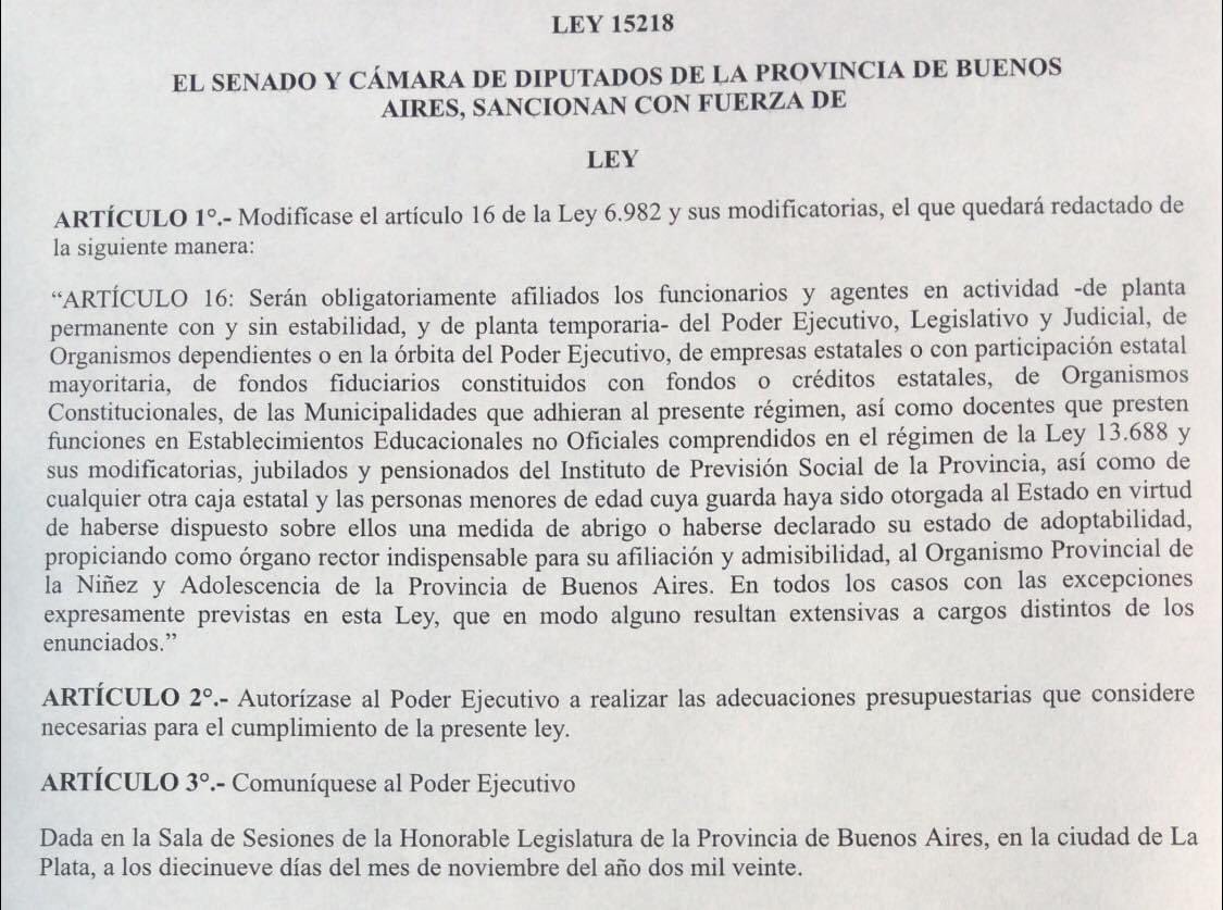 JuzgadoNro's tweet photo. En función del posteo realizado anteriormente compartimos el texto de la Ley 15.218 modificatoria del art. 16 de la Ley 6.982 y su correspondiente Decreto Reglamentario nro. 892/2022 https://t.co/k4rzCmif5M