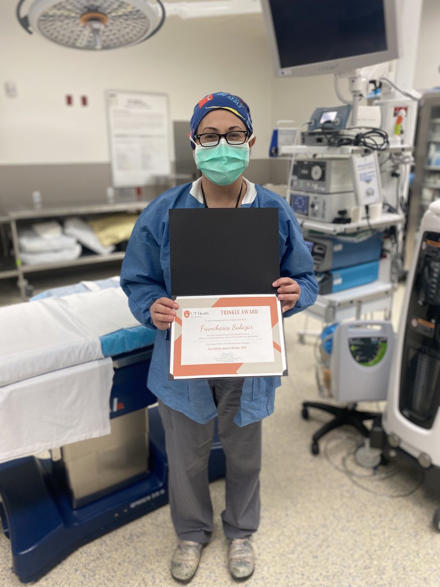 UT Health San Antonio Cardiothoracic Surgery (@uthealthsa_cts) on Twitter photo Fran has been an extremely dedicated member of the <a href="/UTHealthSA_CTS/">UT Health San Antonio Cardiothoracic Surgery</a> Heart Team. We appreciate how her hard work, excellent scrub skills, and great attitude contribute to a team we love to work with <a href="/UnivHealthSA/">University Health</a>! #CTSurgery #CardiacSurgery Fran has been an extremely dedicated member of the <a href="/UTHealthSA_CTS/">UT Health San Antonio Cardiothoracic Surgery</a> Heart Team. We appreciate how her hard work, excellent scrub skills, and great attitude contribute to a team we love to work with <a href="/UnivHealthSA/">University Health</a>! #CTSurgery #CardiacSurgery