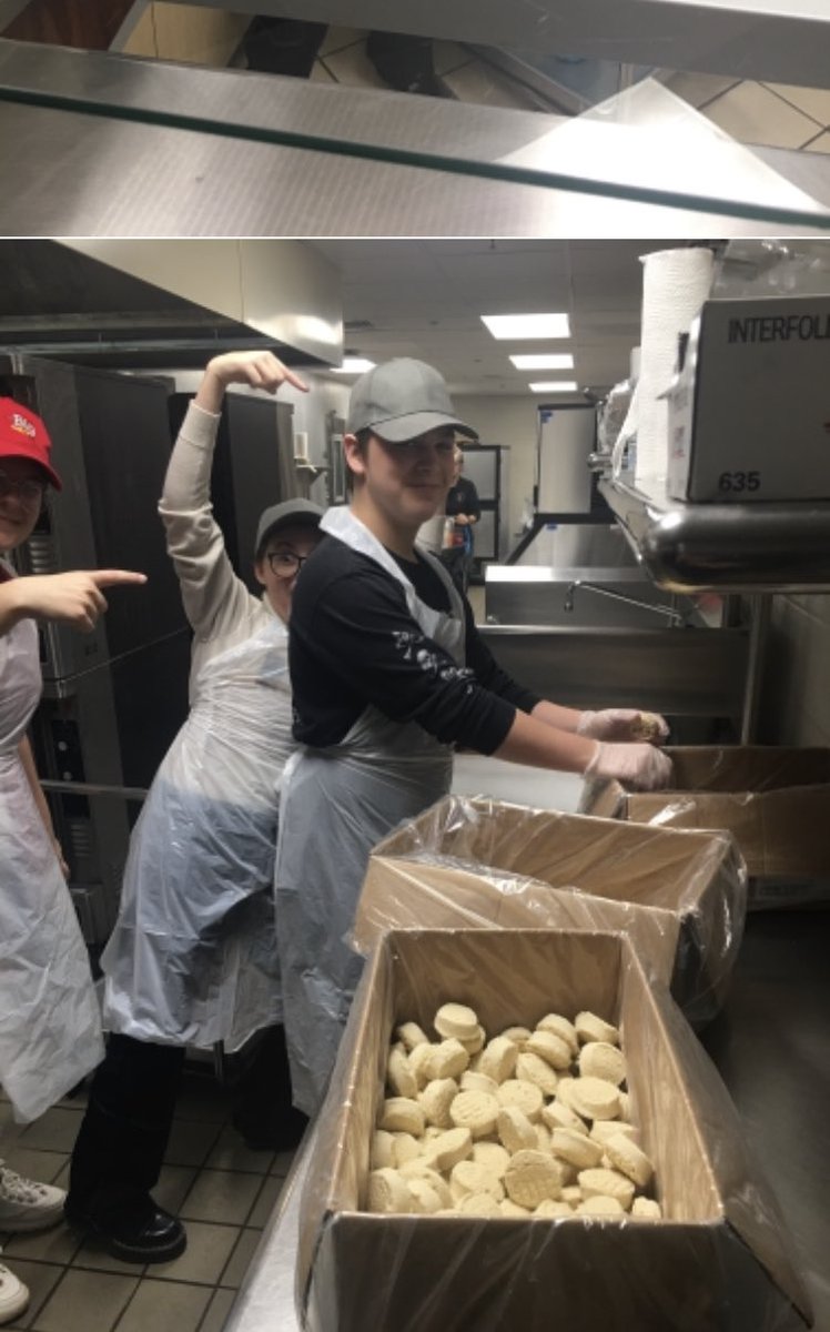 Culinary students helping the School Nutrition Department !