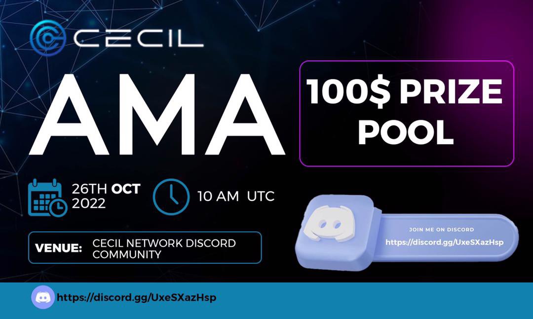 cecil_network's tweet photo. Attend the first Cecil Network AMA this morning at 10am EDTCecil Founder and CEO Justin will share first hand information about our project. You also can win some amazing prizes! Join with this link Discord https://t.co/gCjnY0bFEV https://t.co/1ZFX2qMJOC