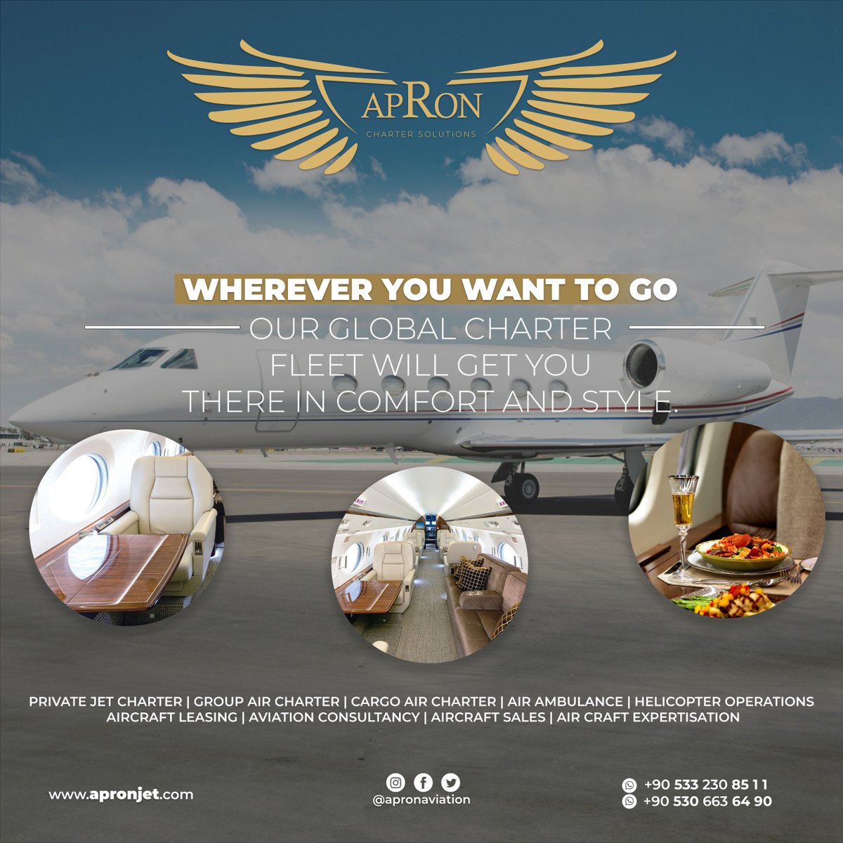 Are you ready Feel Special with ApronJet
🥇Get ready for change with Apron Jet.
✅24/7 Communication
🛩 Private Jet Charter
🚁Private Helicopter
🚑Air Ambulance
📦Air Cargo
#aviation #privatejet #apronjet #apron #aircraft #jetcharter #bookingjet #turkıyejetcharter