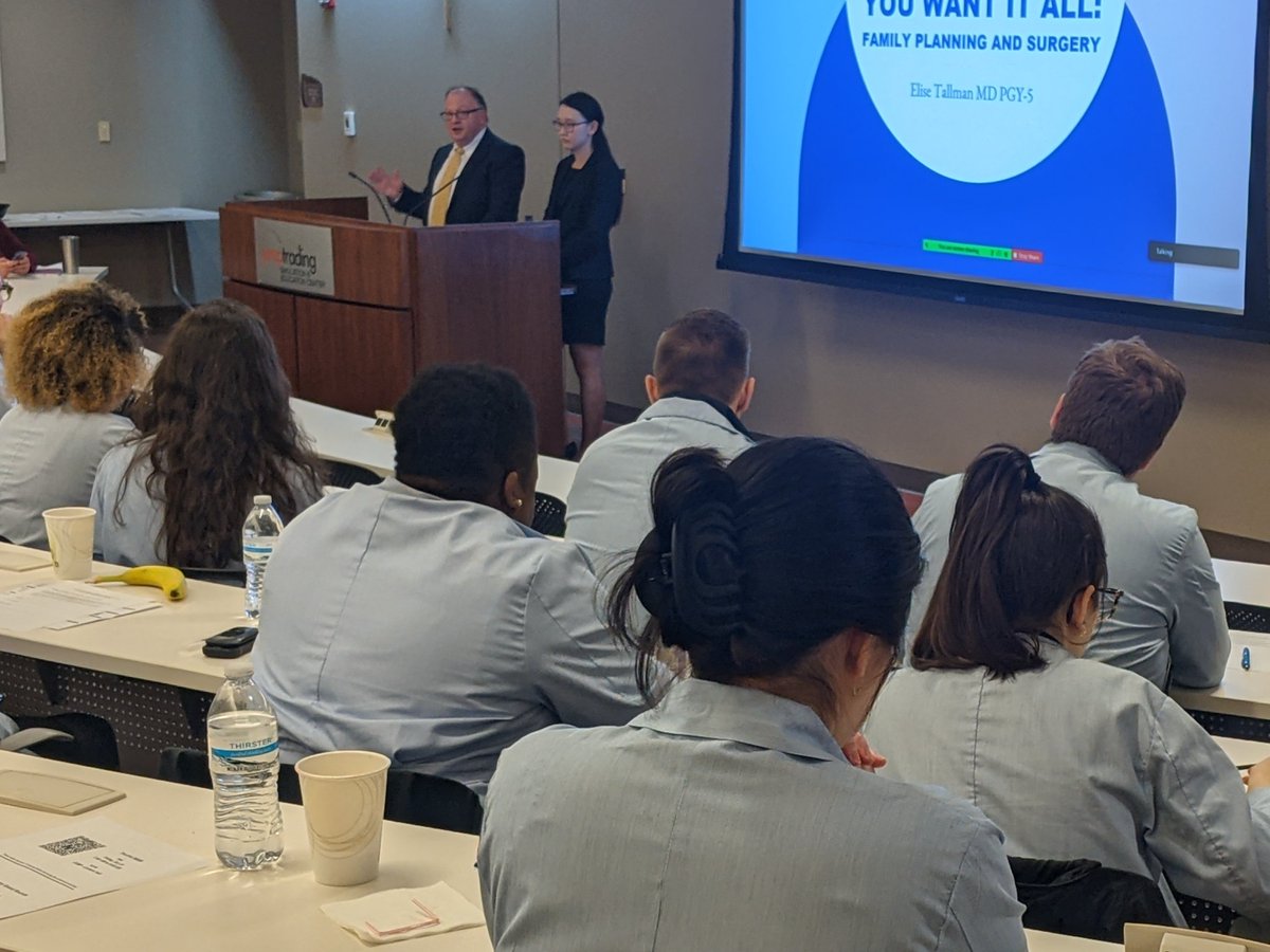 UICOMPsurgery's tweet photo. Our admin chief Dr. Tallman presenting her Grand Rounds: So You Think You Want It All? Family Planning and Surgery. @EliseTallman_MD @laurarbrownmd #bluecoatsurg #gensurgmatch2023 #MedTwitter https://t.co/MNTH1mtzhK