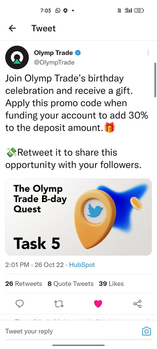 Mahipats1Bihola's tweet photo. @OlympTrade #HappyBirthdayOlymptrade
 https://t.co/TTKpXipHRl https://t.co/vF5Za6OBii