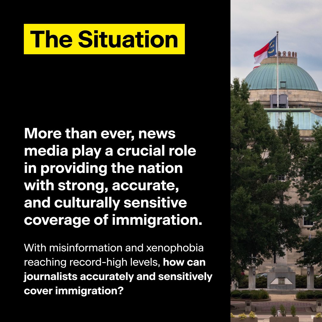 DefineAmerican's tweet photo. A year in the making 😮— #DefineAmerican is proud to announce our latest groundbreaking research on immigration and local news. 

We went to North Carolina, a bellwether for immigration reporting, to learn how journalists can responsibly report on immigrants. https://t.co/WRewpSkwRL