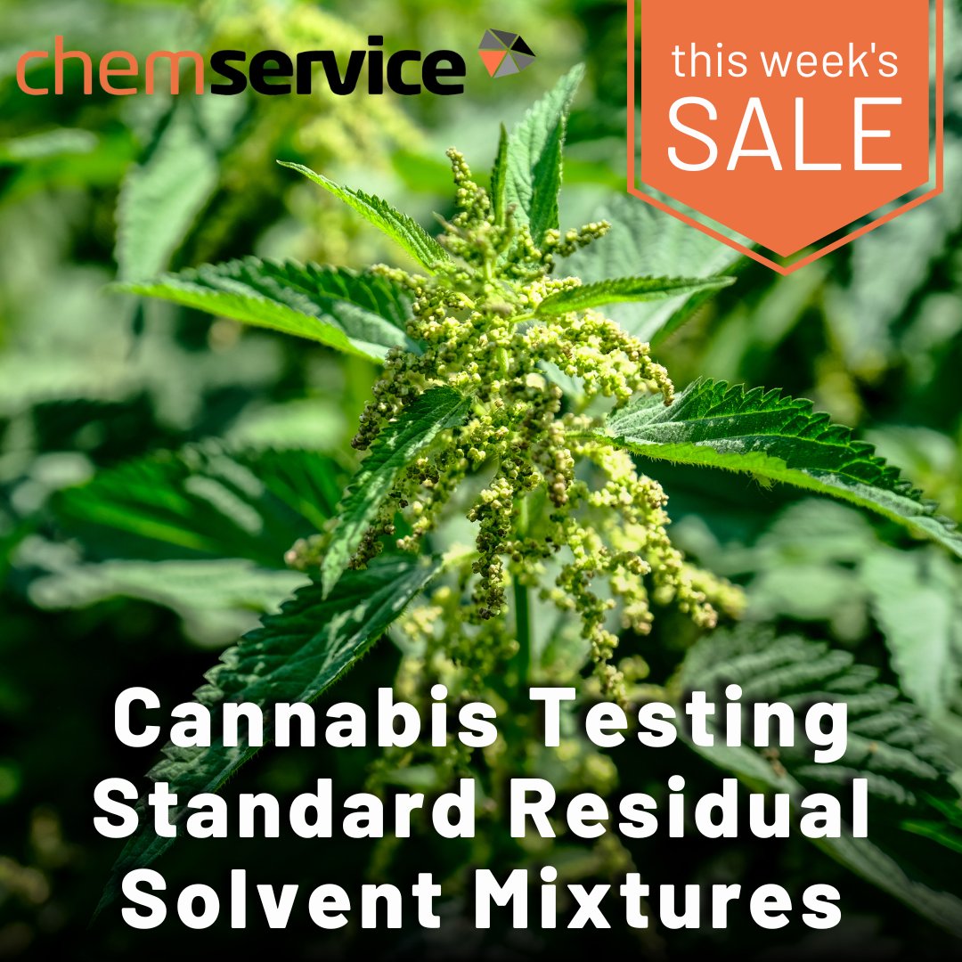 ChemService's tweet photo. #ChemService celebrates #MedicalCannabisAwarenessWeek Featured products:#CannabisTesting Standard Residual Solvent Mixtures! 

https://t.co/kPUKZvwX6W

#cannabismedicinal #cannabismedice #cannabiscommunity #medicalcannabis #medicinalchemistry #medicinalcannabis #cannabisscience https://t.co/3axA045v1m