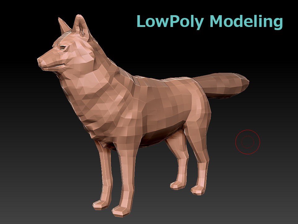 pico_gamedev's tweet photo. そんな時は、一旦リアリティのある簡単なモデルを作ってから、超ローポリに落とし込んでます。
狼では、ZBrushで簡単なモデルを作って、Mayaで骨を決めてセットアップ後に、超ローポリを作るという流れにしました。
という最近の苦労話でした😇 https://t.co/jzggVNp13N