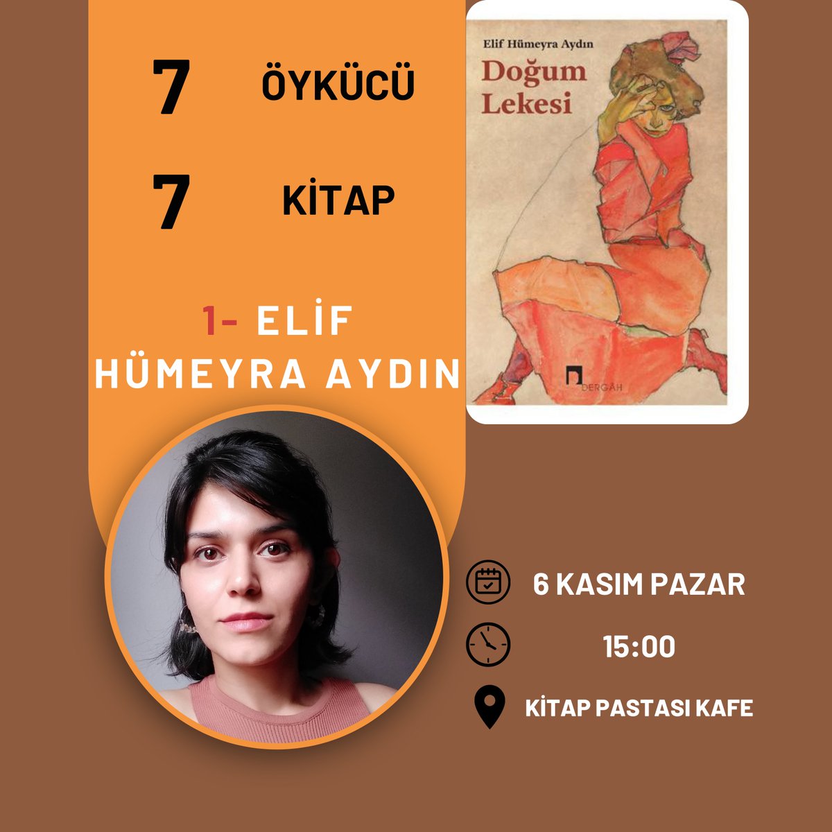 kulupizmit's tweet photo. 7 ÖYKÜCÜ 7 KİTAP
6 Kasım - 29 Ocak tarihleri arasında 7 öykücüyü İzmit'te konuk ediyoruz. Bu öykü şenliğine siz de davetlisiniz.
@elif_humeyra @emingurdamur @m_cevikdogan @YldzRamazanolu @KitapPastasi https://t.co/3GFWq9e55s