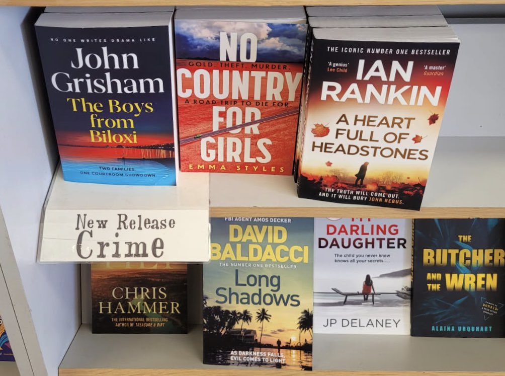 emstylesauthor's tweet photo. Newly reprinted #NoCountryForGirls ANZ paperback (yellow type instead of the neon green) out in the wild and keeping great company at #collinsbooks Cottesloe, care of my mum 💛💚

https://t.co/ncnCl2GkfH https://t.co/sYx8aB9ic5