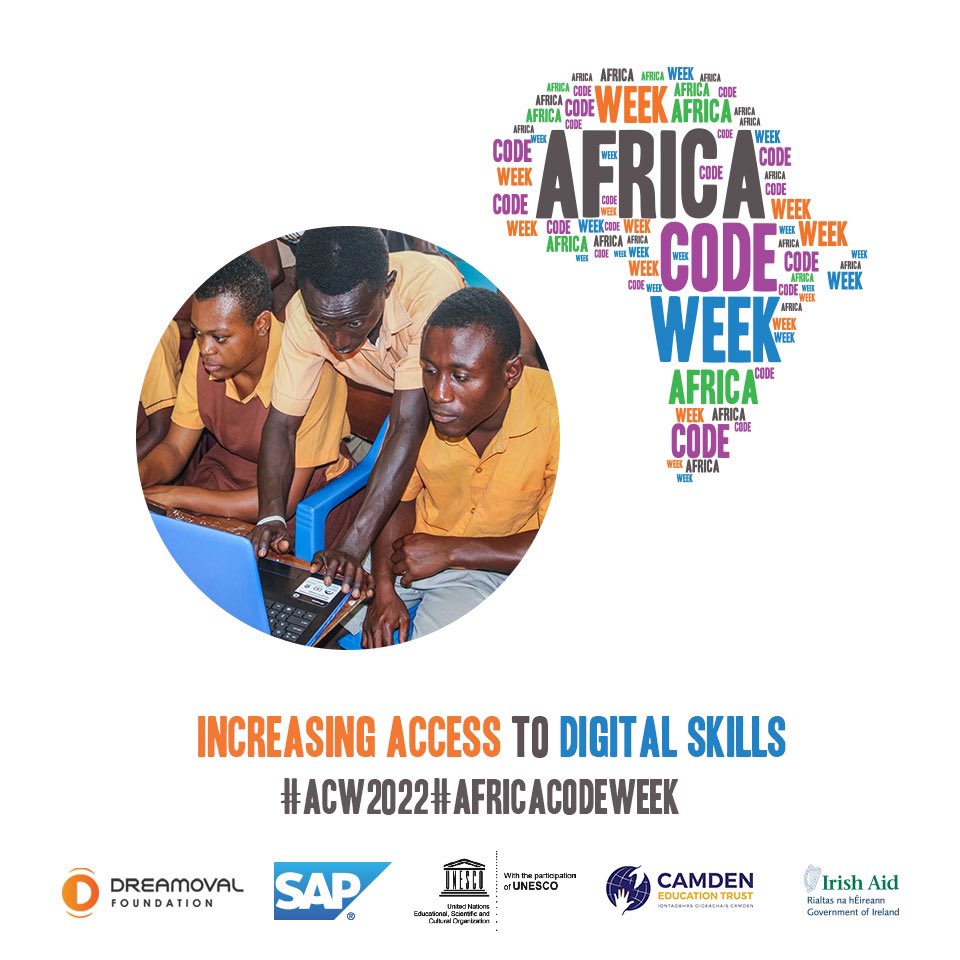 Foundation_DO's tweet image. The African Code Week is still ongoing
and it has been full of activities.
Teachers from various schools
across the country are training
their students in basic coding
skills, specifically the SCRATCH
Program.
@SAP @CamdenEdu @Irish_Aid
#AfricaCodeWeek #ACW22
#CodingMadeFun