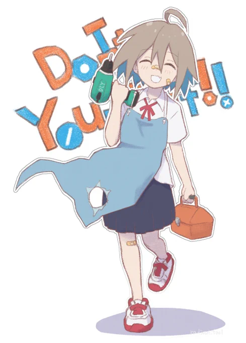 #diyアニメ どぅー・いっと・ゆあせるふ3話まで見たよせるふちゃんかわいかったし癒された～ 