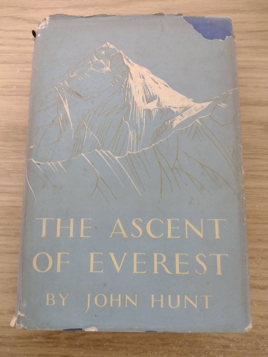mtn_heritage's tweet photo. I'm working my way through the recent book donations and wasn't paying much attention to a, let's face it, somewhat unprepossessing copy of The Ascent of Everest.  But look what treasures lie within:  "Will you think specially of us from about mid-May onward for a week or so?" https://t.co/rJF52xQkqi