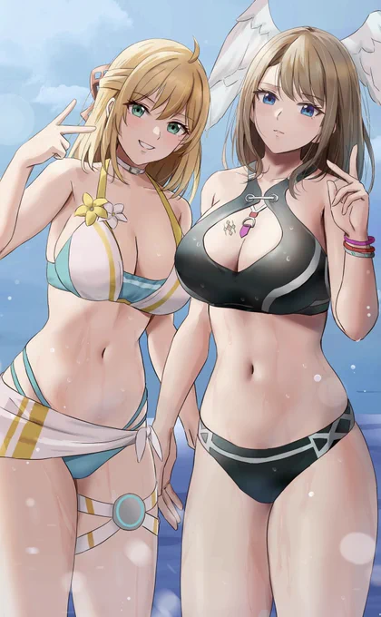 commissionFiora and Eunieフィオルンとユーニ 
