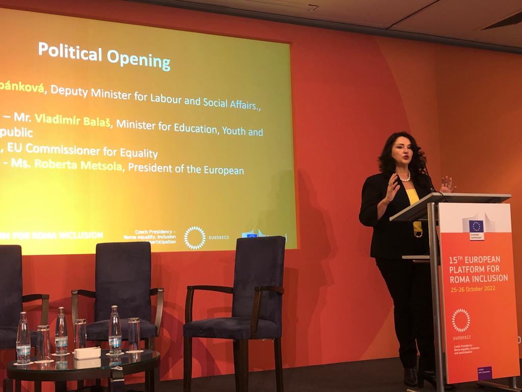 Opening of the 2022 Roma Platform by @helenadalli 🇪🇺
➡️segregation in #education & housing, use of the #EU and national financial tools and #Roma refugees from #Ukraine 🇺🇦 in the spotlight💬
#UnionofEquality #EU4Roma