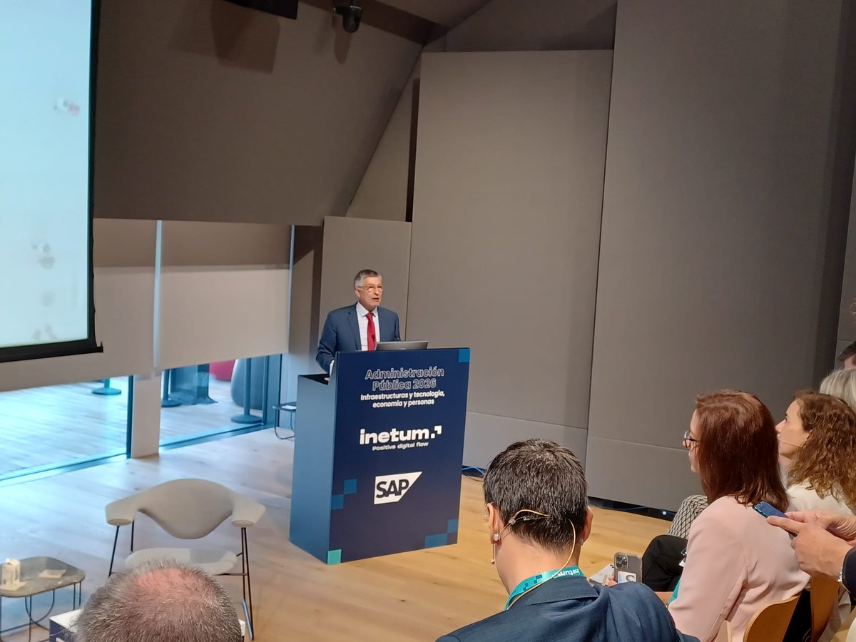 Comenzamos la jornada Administración Pública 2026. Infraestructuras y tecnología, economía y personas, #AAPP2026.

Inauguran Izaskun Ramos, directora Sector Público de <a href="/SAPSpain/">SAP España</a> y Josep Aracil <a href="/Jaracil1/">Jaracil</a>, director Gobierno y Servicios Públicos de <a href="/inetum_es/">Inetum (en español)</a>.

#SAP #Inetum