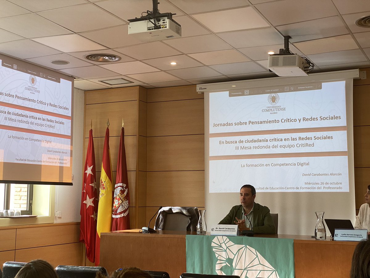MacarenaDonos19's tweet photo. Ahora @dcaraban en @CritiRed, en @ucm_educacion (@CCyPE_UCM ) https://t.co/e9ozh3pZ5G